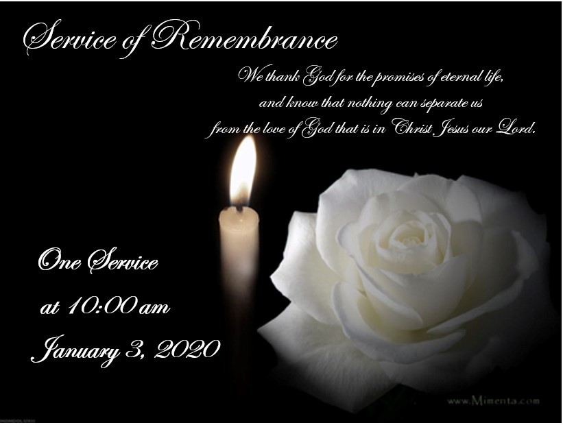 Service of Remembrance – United Church of Christ, Congregational