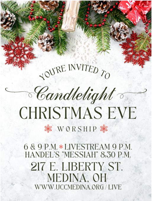 CHRISTMAS EVE WORSHIP SERVICES – United Church of Christ, Congregational